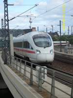ice ICE-TD 605 016 nach D�nemark am 13.September 2008 bei der Einfahrt in den Berliner Hbf.
