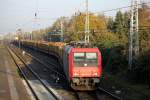 Aufgrund der Streckensperrung sdlich von Bad Kleinen ging es fr 482 041-1 mit ihrem Holzzug(Rostock-Stendal)via Waren,Berlin und Rathenow.02.11.2014
