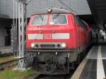 lubeck 218 407-5 mit RE 21610 von L�beck Hbf Richtung Kiel Hbf.kurz vor der Ausfahrt im L�becker Hbf(19.06.10)