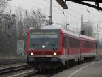 mecklenburg-vorpommern Die Rostocker Lady 628 650 als RE 5363 von L�beck Hbf nach Szczecin Glowny bei der Einfahrt im Bahnhof Bad Kleinen.28.01.2012