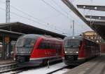 642er Treffen im Rostocker Hbf link´s nach Rostock-Seehafen/Nord und recht´s ...