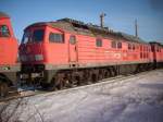 Mukran 232 492-9 ex.Bh Rostock Seehafen am 23.Januar 2010 in der Einsatzstelle Mukran.Zur Verschrottung am 23.M�rz 2010 abgefahren.