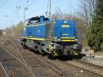 MWB MWB-LOK V2304 beim Rangieren im Bahnhof Rostock-Bramow Sie fuhr wenig sp�ter Richtung Poppendorf raus.(16.04.10)
