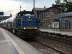 MWB MWB V 2305 von Mukran nach Itzehoe am Abend vom 24.Juli 2009 bei der Durchfahrt durch Bergen/R�gen.
