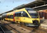 OLA OLA79761 von Rostock Hbf nach G�strow kurz vor der Ausfahrt im Rostocker Hbf.19.12.2011