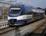 OLA OLA80029 von Rostock Hbf nach G�strow bei der Ausfahrt im Rostocker Hbf am 30.03.10 um 10.02 Uhr