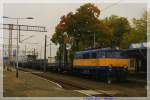 EccoRail EU07 - 043 mit Schienentransportzug in Rzepin auf dem Weg nach Poznan (Posen) am 17.10.2015