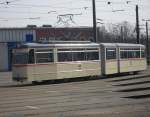 rostock Triebwagen 1 Gothawagen der Rostocker Nahverkehrsfreunde steht auf dem Betriebshof der Rostocker Stra�enbahn AG In der Hamburger Str.in Rostock.(12.04.10)