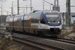 Rostock-Spezial OLA79763 von Rostock Hbf nach G�strow bei der Ausfahrt im Rostocker Hbf.06.12.2011