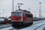 Rostock-Spezial schicker wei�er Hintern von 155 244-7 fotografiert am 10.12.2011 in Rostoock-Toitenwinkel.