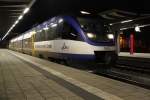 Rostock-Spezial OLA79769 von Rostock Hbf nach G�strow kurz nach der Ankunft im Rostocker Hbf.28.12.2011