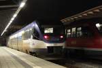 Rostock-Spezial OLA79768 von G�strow nach Rostock Hbf kurz nach der Ankunft im Rostocker Hbf.28.12.2011