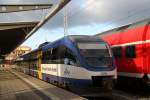 Rostock-Spezial OLA79759 von Rostock Hbf nach G�strow kurz nach der Ankunft im Bahnhof Rostock Hbf.06.01.2012