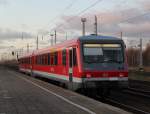 Rostock-Spezial S3 von Rostock Hbf nach Rostock-Seehafen/Nord kurz vor der Ausfahrt im Haltepunkt Rostock-Dierkow.04.01.2012