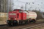 Rostock-Spezial Ganz schwer zu ziehen hatte 298 306-2 als Sie mit nur einem Kesselwagen von Lalendorf nach Rostock-Seehafen im Haltepunkt Rostock-Dierkow einfuhr.10.01.2012