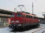 Rostock-Spezial 113 268-7 war am 29.01.2012 fertig f�r ihre R�ckfahrt nach Hamburg im Rostocker Hbf