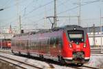 Rostock-Spezial 442 721-7 macht am 30.01.2012/31.01.2012 Ausbildung und Belehrungsfahrten zwischen Rostock und G�strow am Mittag kam der Hamster aus G�strow zur�ck.