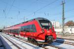 Rostock-Spezial 442 721-7 auf Ausbildung und Belehrungsfahrten zwischen Rostock und G�strow am 30.01.2012 im Rostocker Hbf.