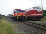 Treffen im Bahnhof Rostock-Bramow ...  Stefan Pavel 07.08.2010