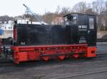 Rugensche Baderbahn Der Stammdieselmoppel K�f6003,am 10.Dezember 2011,in der Einsatzstelle Putbus.
