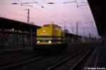 V100 LOK 03 (202 494-1) der KCL - KUBE CON logistics GmbH als Lz in Stendal. 28.12.2011