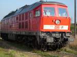 V300 232 601 am 12.April 2009 auf der Ladestra�e von Angerm�nde.