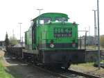 V60 V60-BUG-05 abgestellt in H�he Rostock Hbf.(24.04.10)