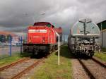V60 Im �bergabebereich zum Stralsunder Nordhafen stand WFL 346 852.