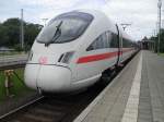 warnemunde ICE 1615 von Warnem�nde Richtung M�nchen Hbf kurz vor der Ausfahrt um 13.02 Uhr im Bahnhof Warnem�nde.