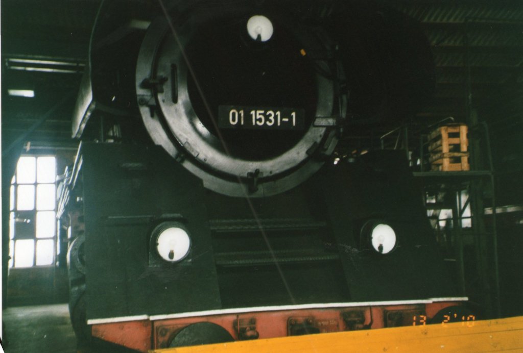 01 1531-1 stand am 13.Februar.2010 im Lokschuppen Arnstadt(Gescannt)