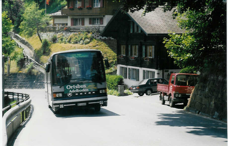 (014'417) - AFA Adelboden - Nr. 14/BE 43'089 - Setra (ex AAGI Interlaken Nr. 33) am 14. Juli 1996 in Adelboden, M�hleport
