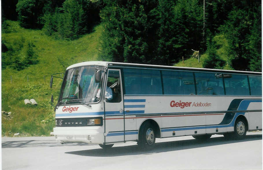 (014'628) - Geiger, Adelboden - Nr. 1/BE 26'860 - Setra am 4. August 1996 in Adelboden, Bergl�ger