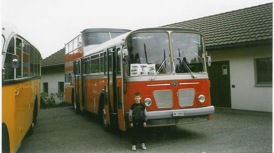 (026'321) - Wespe, Altst�tten - Nr. 4/SG 31'513 - FBW/Vetter-R&J Anderthalbdecker (ex AFA Adelboden Nr. 4) am 3. Oktober 1998 in R�ti, Sonnenplatz