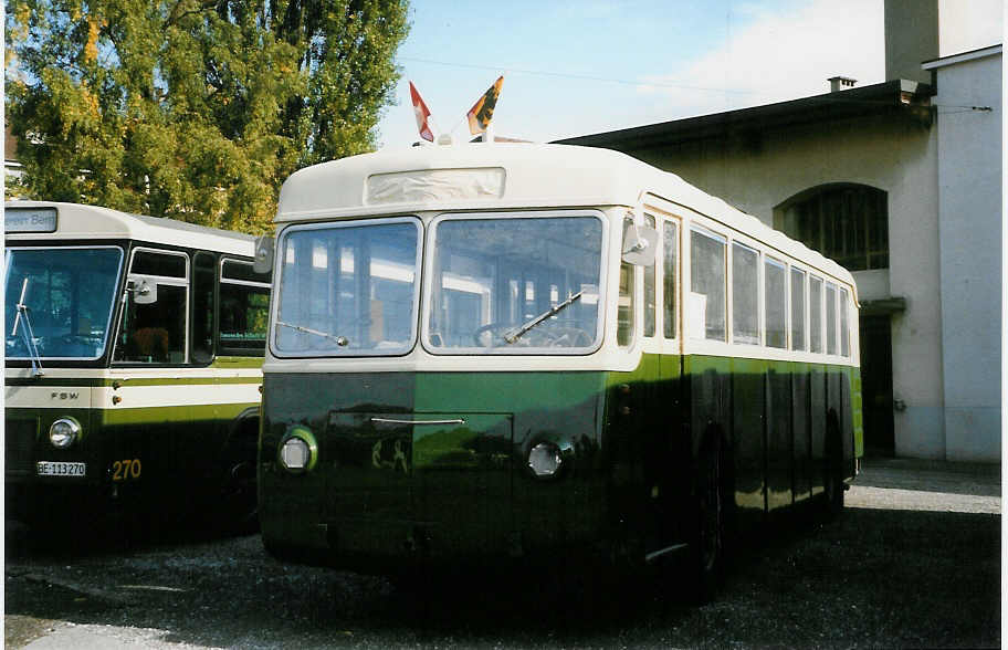 (027'221) - SVB Bern (TVB) - Nr. 86 - Saurer/FFA am 10. Oktober 1998 in Bern, Burgernziel