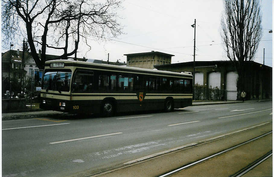 (029'823) - SVB Bern - Nr. 103/BE 500'103 - Volvo/R&J am 1. M�rz 1999 in Bern, Brunnadernstrasse