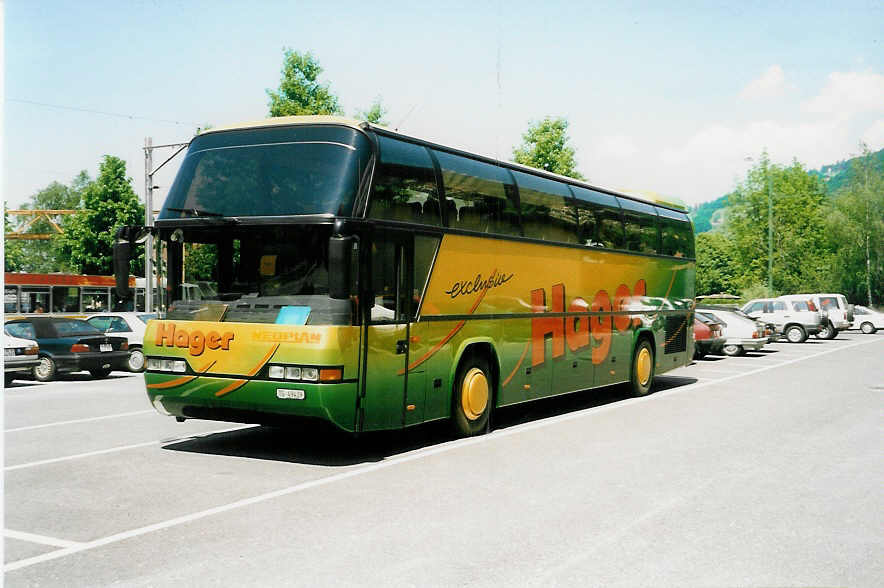 (031'619) - Hager, Diessenhofen - TG 49'439 - Neoplan am 27. Mai 1999 in Thun, Seestrasse