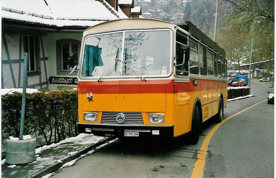 (037'918) - Merk, Bolligen - BE 505'296 - Saurer/T�scher (ex P 24'615) am 26. November 1999 in Bern, B�rengraben