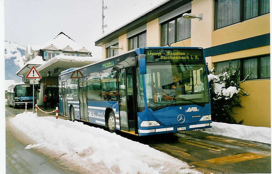 (038'229) - AFA Adelboden - Nr. 1/BE 19'692 - Mercedes am 31. Dezember 1999 beim Bahnhof Frutigen