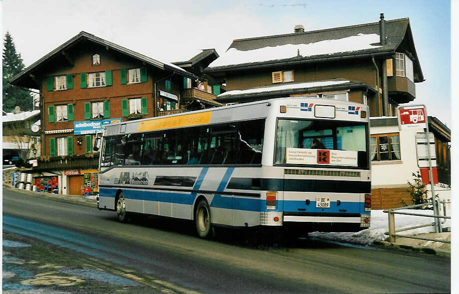 (038'810) - AFA Adelboden - Nr. 14/BE 43'089 - Setra (ex AAGI Interlaken Nr. 33) am 16. Januar 2000 in Adelboden, M�hleport
