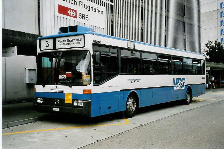 (041'923) - Fr�hlich, Z�rich - Nr. 602/ZH 634'602 - Mercedes (ex VBZ Z�rich Nr. 681) am 13. Juli 2000 in Z�rich, Flughafen