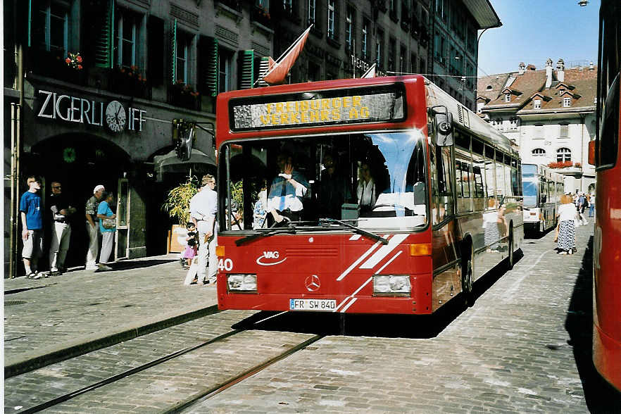 (042'518) - Aus Deutschland: VAG Freiburg - Nr. 840/FR-SW 840 - Mercedes am 12. August 2000 in Bern, B�renplatz