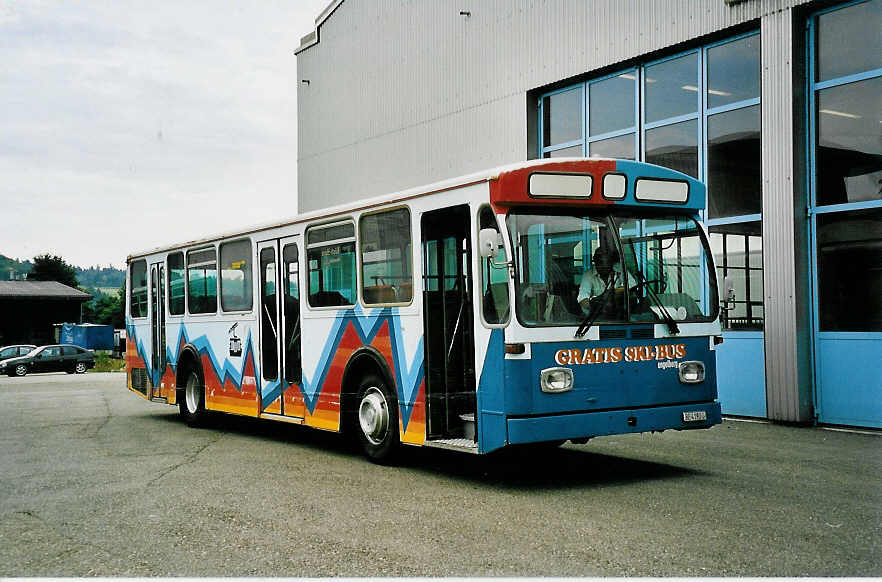 (043'110) - EAB Engelberg - BE 4193 U - Volvo/Tscher (ex VBRF Regensdorf Nr. 15) am 6. September 2000 in Biel, BTR