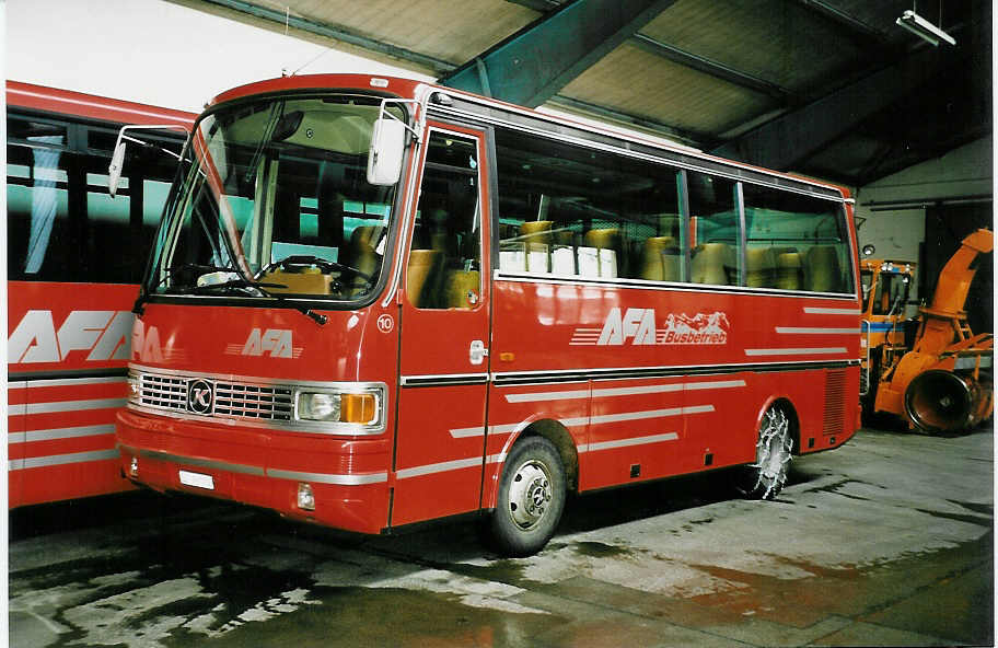 (044'311) - AFA Adelboden - Nr. 10/BE 26'774 - Setra (ex Fr�hlich, Z�rich) am 30. Dezember 2000 im Autobahnhof Adelboden