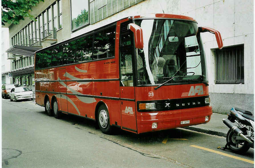 (046'808) - AFA Adelboden - Nr. 23/BE 26'773 - Setra (ex Fl�ck, Brienz) am 24. Mai 2001 in Z�rich, Kongresshaus