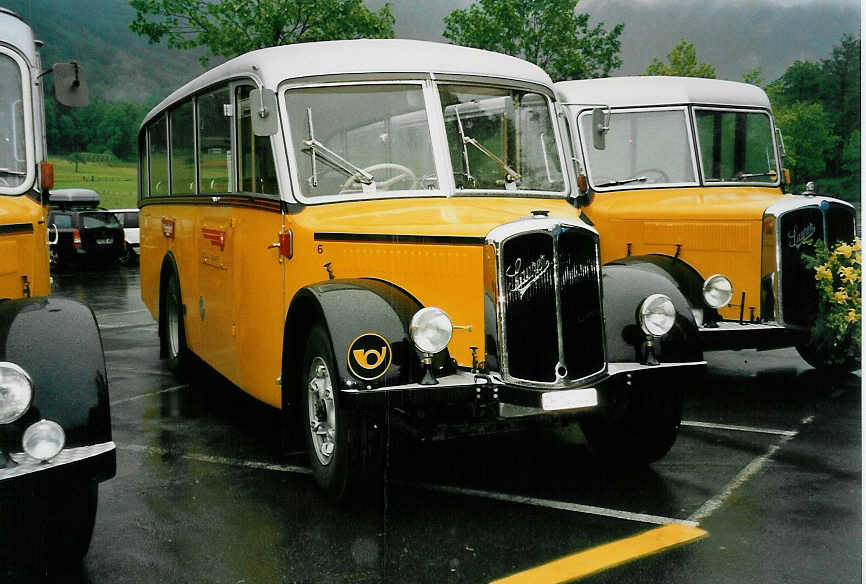 (047'016) - Dozza, K�snacht - Nr. 6/ZH 142'445 - Saurer/Krapf (ex Roost, Steinhausen; ex Fleischmann, Schaffhausen; ex Mezger, Altdorf/SH) am 10. Juni 2001 in Ballenberg, West