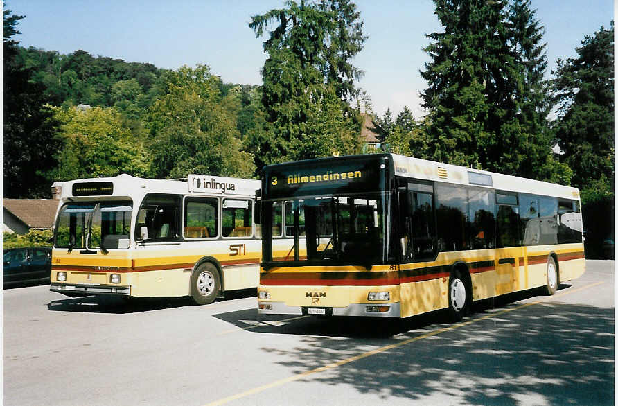 (047'407) - STI Thun - Nr. 81/BE 543'381 - MAN am 20. Juni 2001 bei der Schiffl�ndte Thun