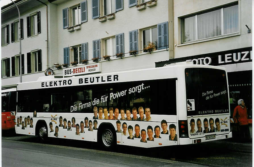 (052'902) - AAGK Koppigen - Nr. 11/BE 567'511 - Volvo/Hess am 15. April 2002 beim Bahnhof Burgdorf