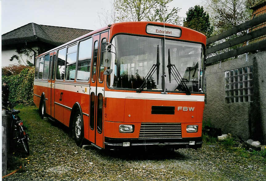 (052'908) - AAGU Altdorf - Nr. 12 - FBW/R&J am 15. April 2002 in Btzberg, Heiniger