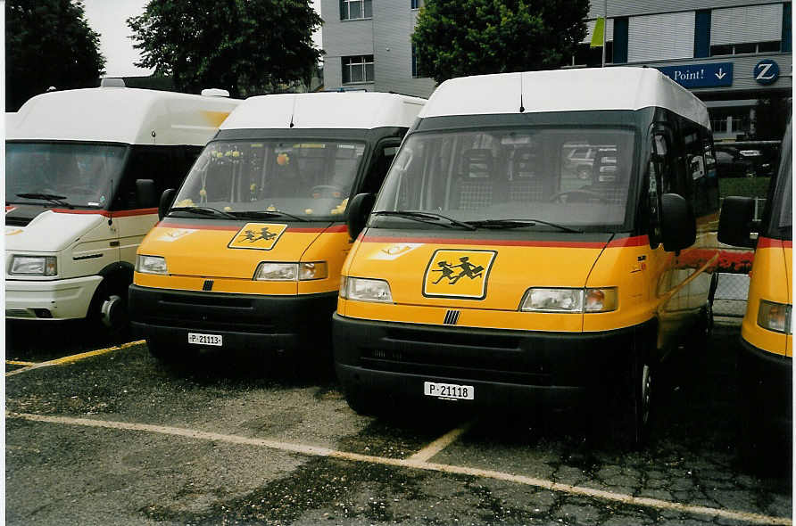 (054'407) - PTT-Regie - P 21'118 - Fiat am 13. Juli 2002 in Yverdon, Garage