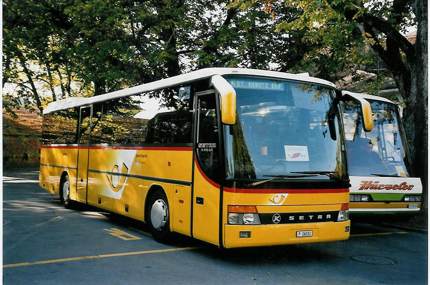 (056'311) - PTT-Regie - P 26'033 - Setra am 30. September 2002 in Murten, Carterminal